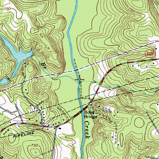 Topographic Map of Ferguson Branch, NC