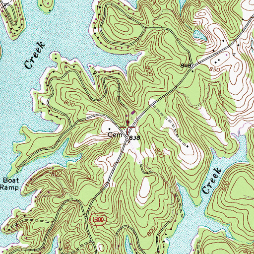 Topographic Map of Fern Hill Church, NC