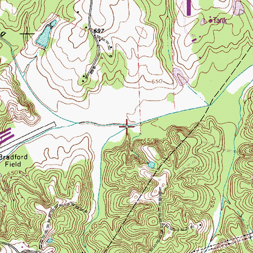 Topographic Map of Ferrelltown Creek, NC