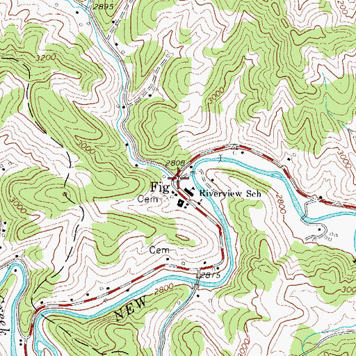 Topographic Map of Fig, NC
