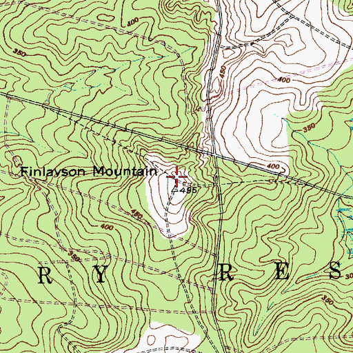 Topographic Map of Finlayson Mountain, NC