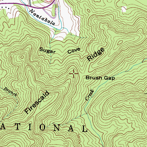 Topographic Map of Firescald Ridge, NC