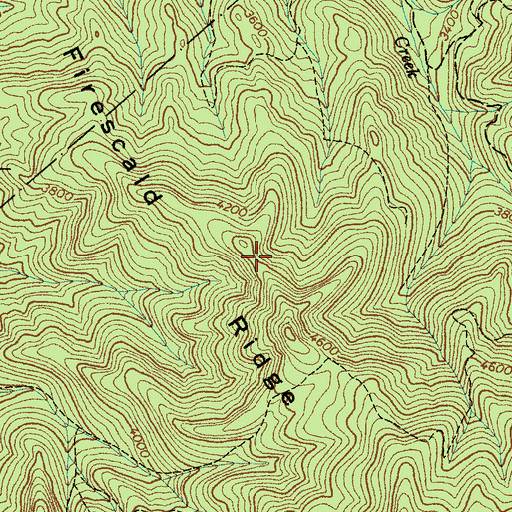 Topographic Map of Firescald Ridge, NC