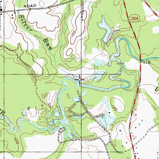 Topographic Map of First Silver Run, NC