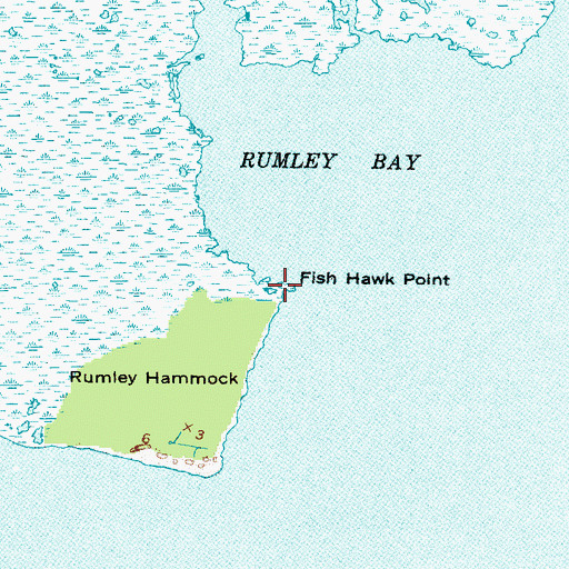 Topographic Map of Fish Hawk Point, NC