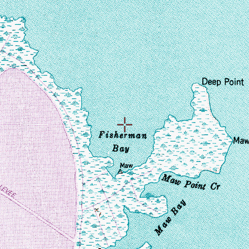 Topographic Map of Fisherman Bay, NC