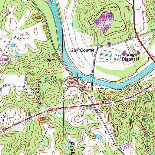 Topographic Map of Fishing Creek, NC