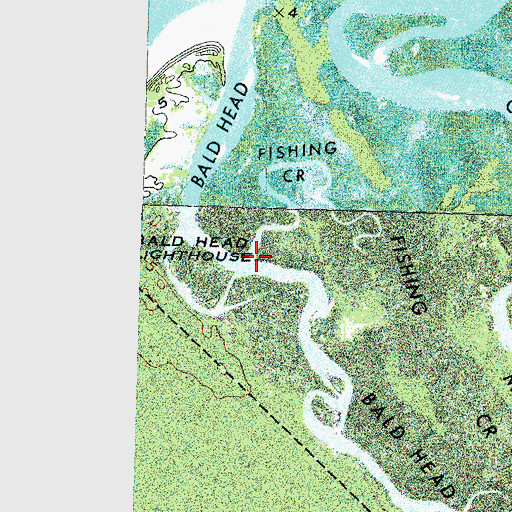 Topographic Map of Fishing Creek, NC
