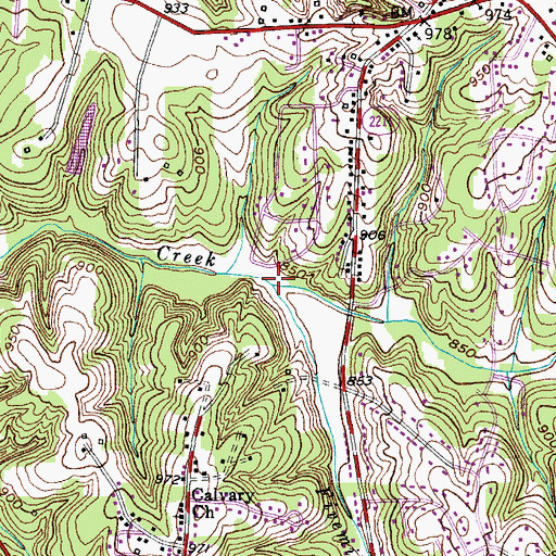 Topographic Map of Fivemile Branch, NC
