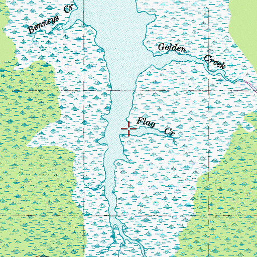 Topographic Map of Flag Creek, NC