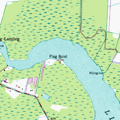 Topographic Map of Flag Point, NC