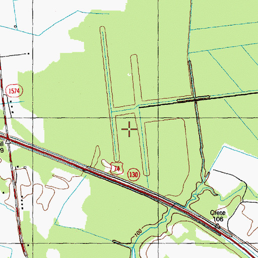 Topographic Map of Flat Bay, NC