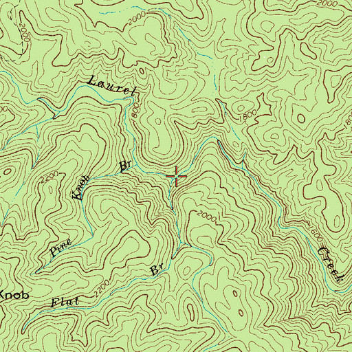 Topographic Map of Flat Branch, NC