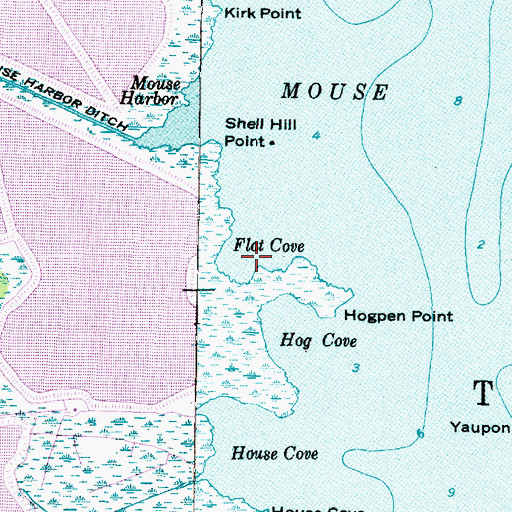Topographic Map of Flat Cove, NC