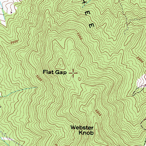 Topographic Map of Flat Gap, NC