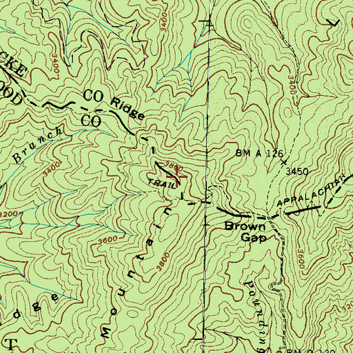 Topographic Map of Flat Ridge, TN