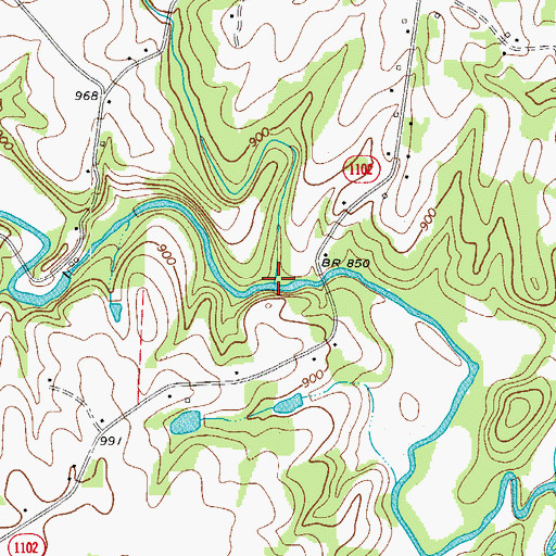 Topographic Map of Flat Rock Branch, NC