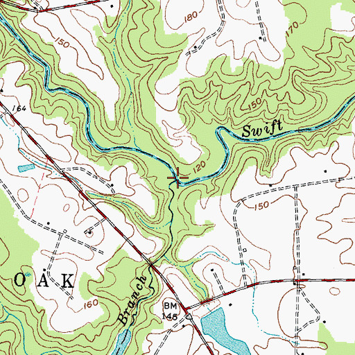 Topographic Map of Flat Rock Branch, NC
