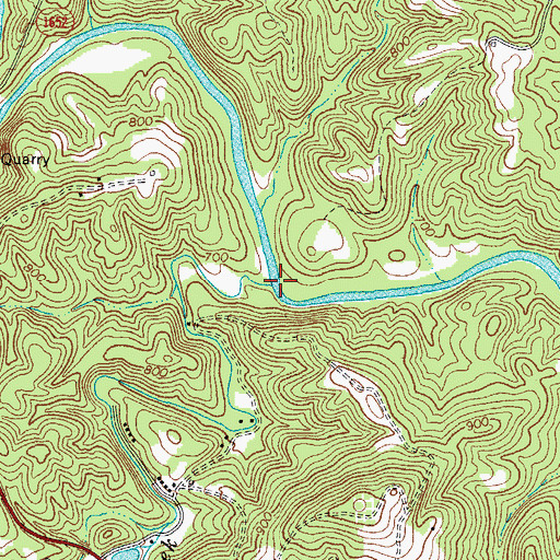 Topographic Map of Flat Shoals Creek, NC