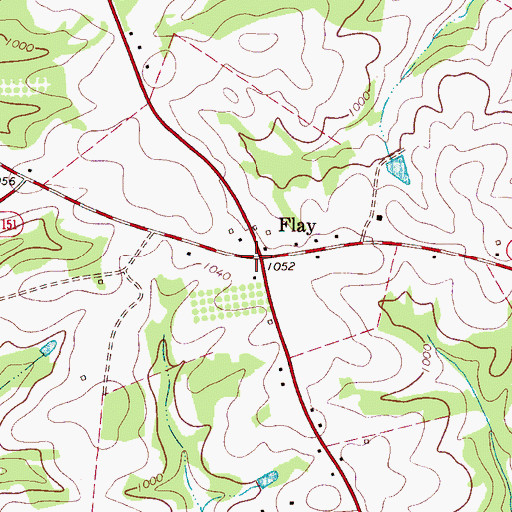 Topographic Map of Flay, NC
