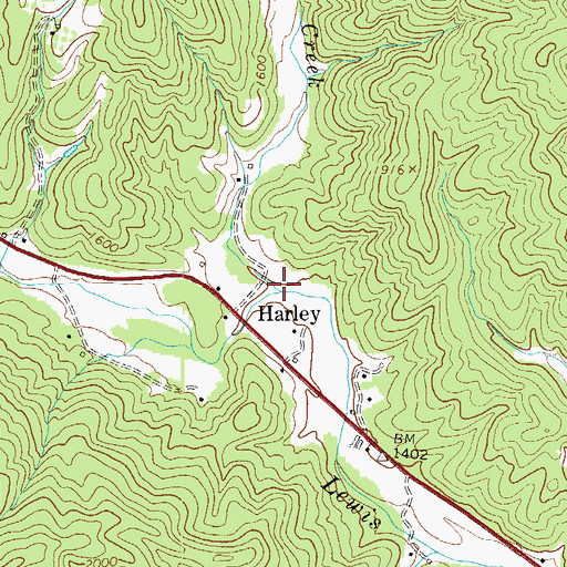Topographic Map of Fletcher Creek, NC