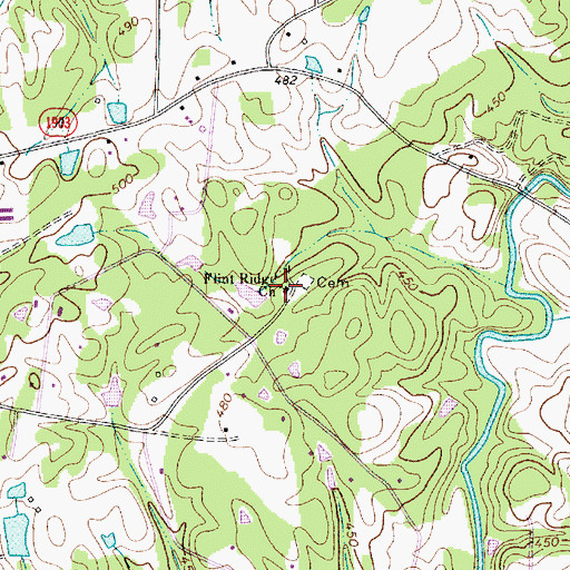 Topographic Map of Flint Ridge Church, NC