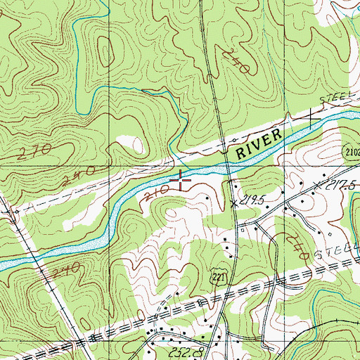 Topographic Map of Floyds Creek, NC