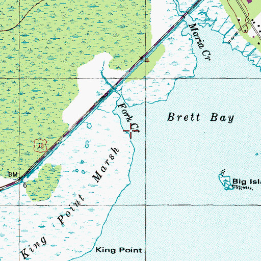 Topographic Map of Fork Creek, NC