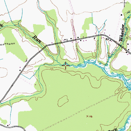 Topographic Map of Fork Run, NC