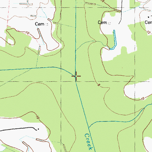 Topographic Map of Fork Swamp, NC