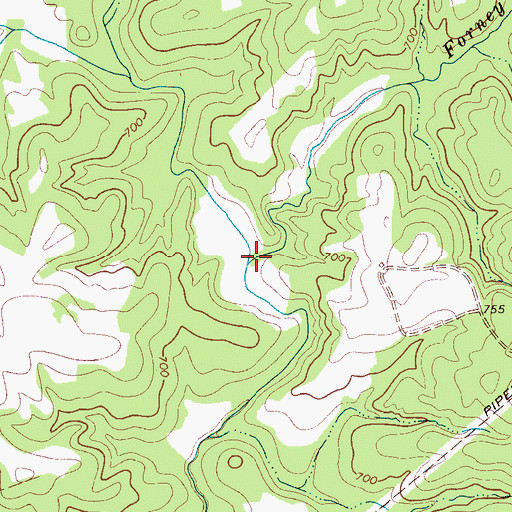 Topographic Map of Forney Creek, NC