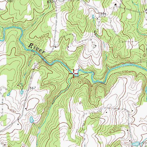 Topographic Map of Forrest Creek, NC