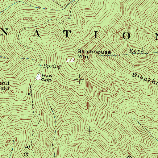 Topographic Map of Forrester Ridge, NC