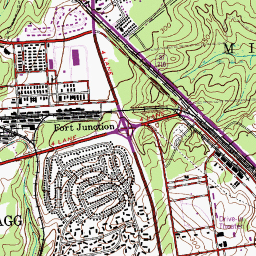 Topographic Map of Fort Junction, NC