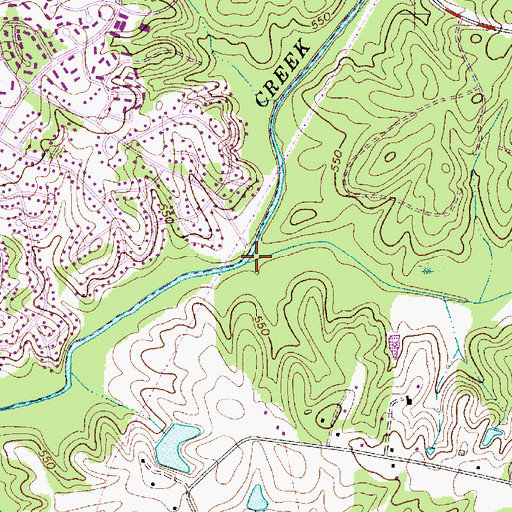 Topographic Map of Fourmile Creek, NC