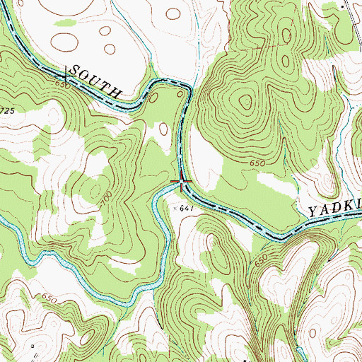 Topographic Map of Fourth Creek, NC