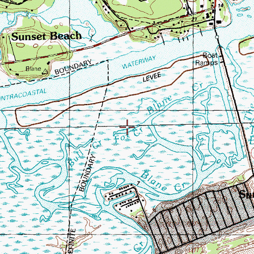 Topographic Map of Fox Creek, NC