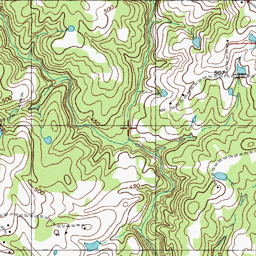 Topographic Map of Fox Creek, NC