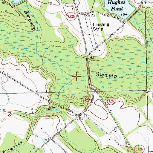 Topographic Map of Frazier Branch, NC