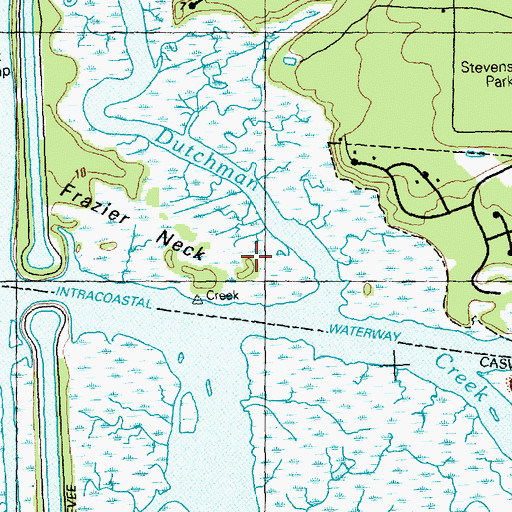 Topographic Map of Frazier Neck, NC