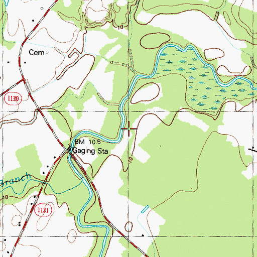 Topographic Map of Free Bridge, NC