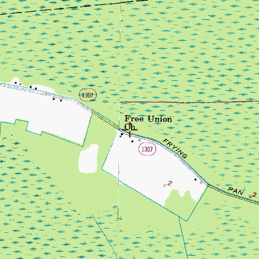 Topographic Map of Free Union Church, NC
