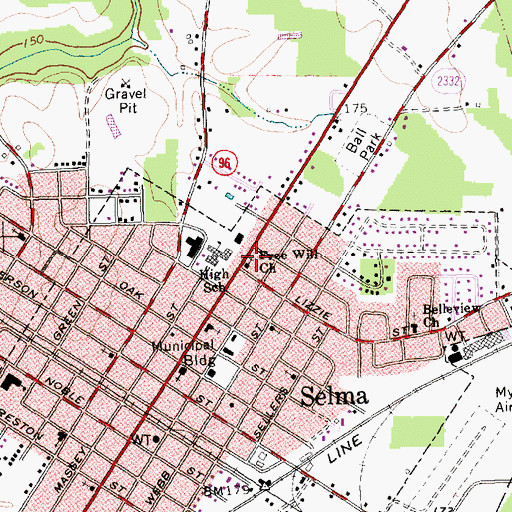 Topographic Map of Free Will Church, NC