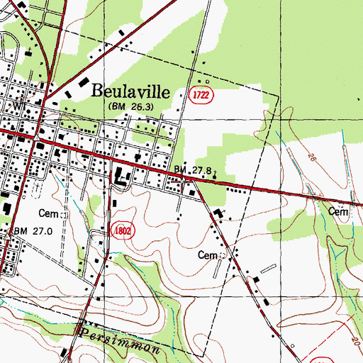 Topographic Map of Freewill Baptist Church, NC