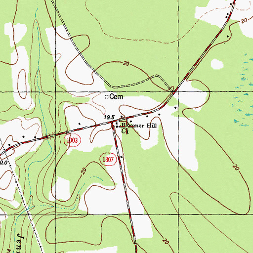 Topographic Map of Freewill Baptist Church, NC