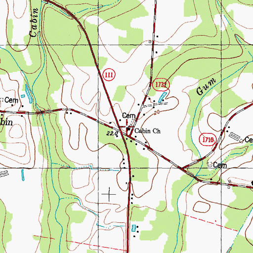 Topographic Map of Freewill Baptist Church, NC