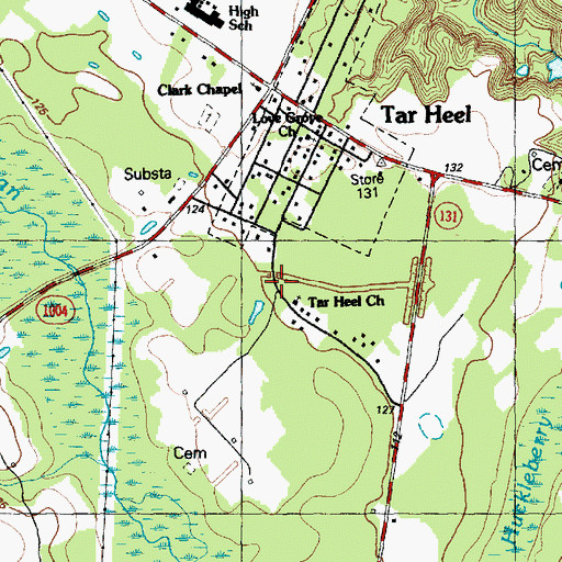 Topographic Map of Freewill Church, NC