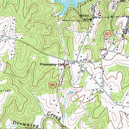 Topographic Map of Friendship Church, NC