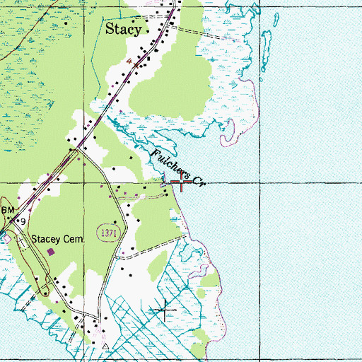 Topographic Map of Fulchers Creek, NC