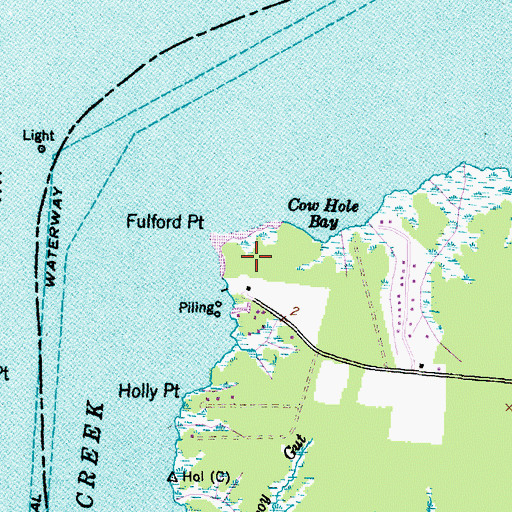 Topographic Map of Fulford Point, NC